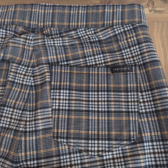 Sanctuary x Anthropologie Plaid Carnaby Kick Crop Pull on Pants - Picture 11 of 13